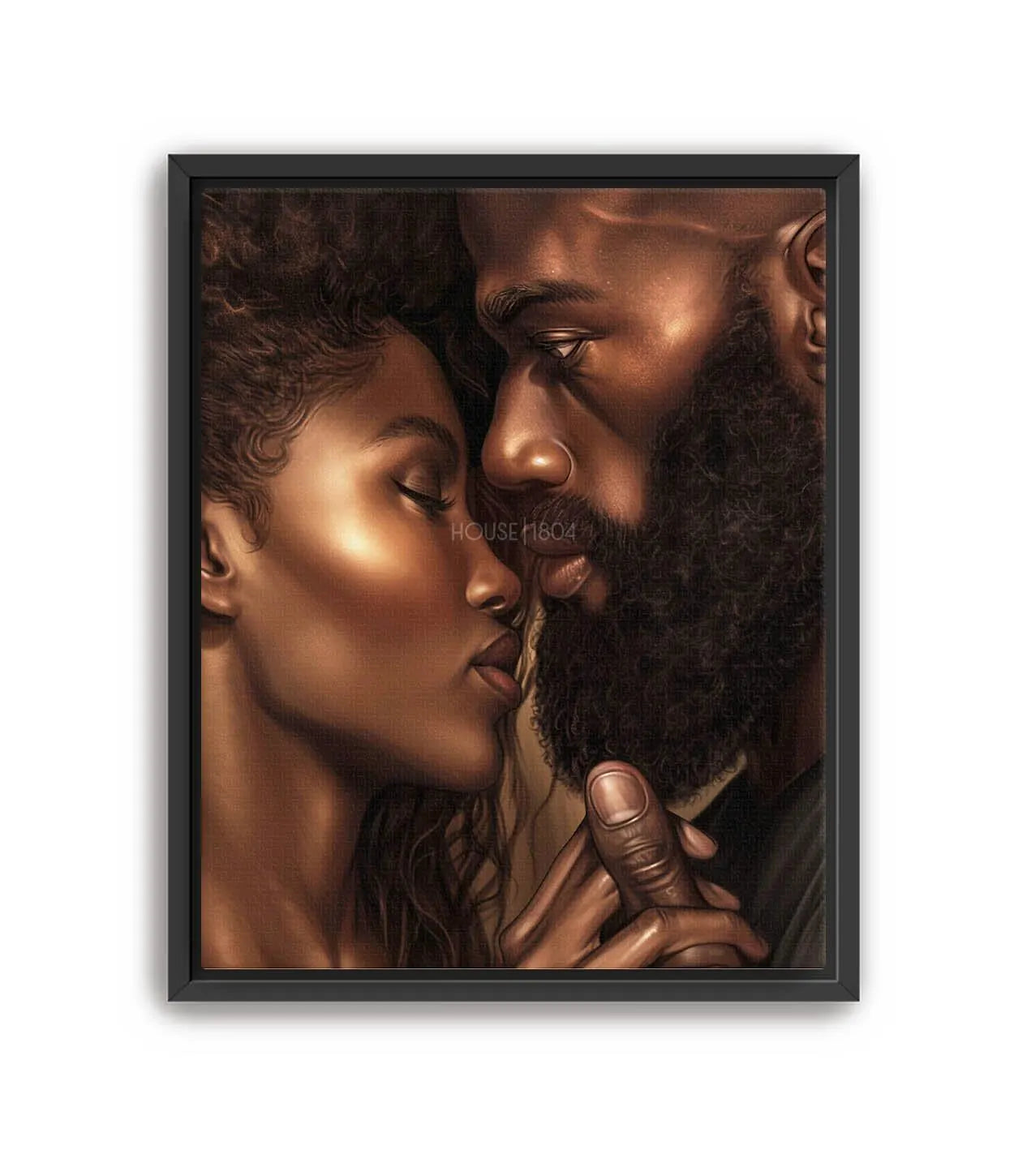 Black Couple In Love Art Prints