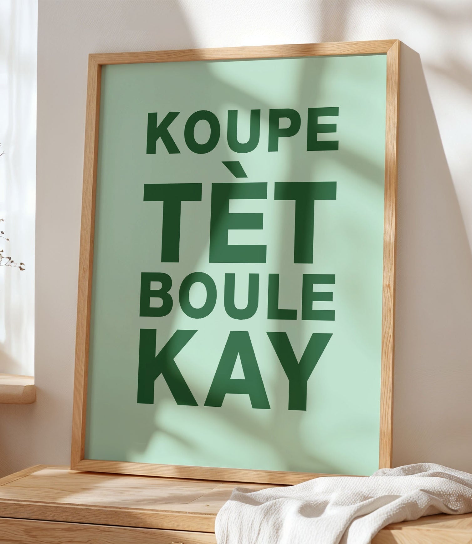 Koupe Tet Boule Kay Art Print
