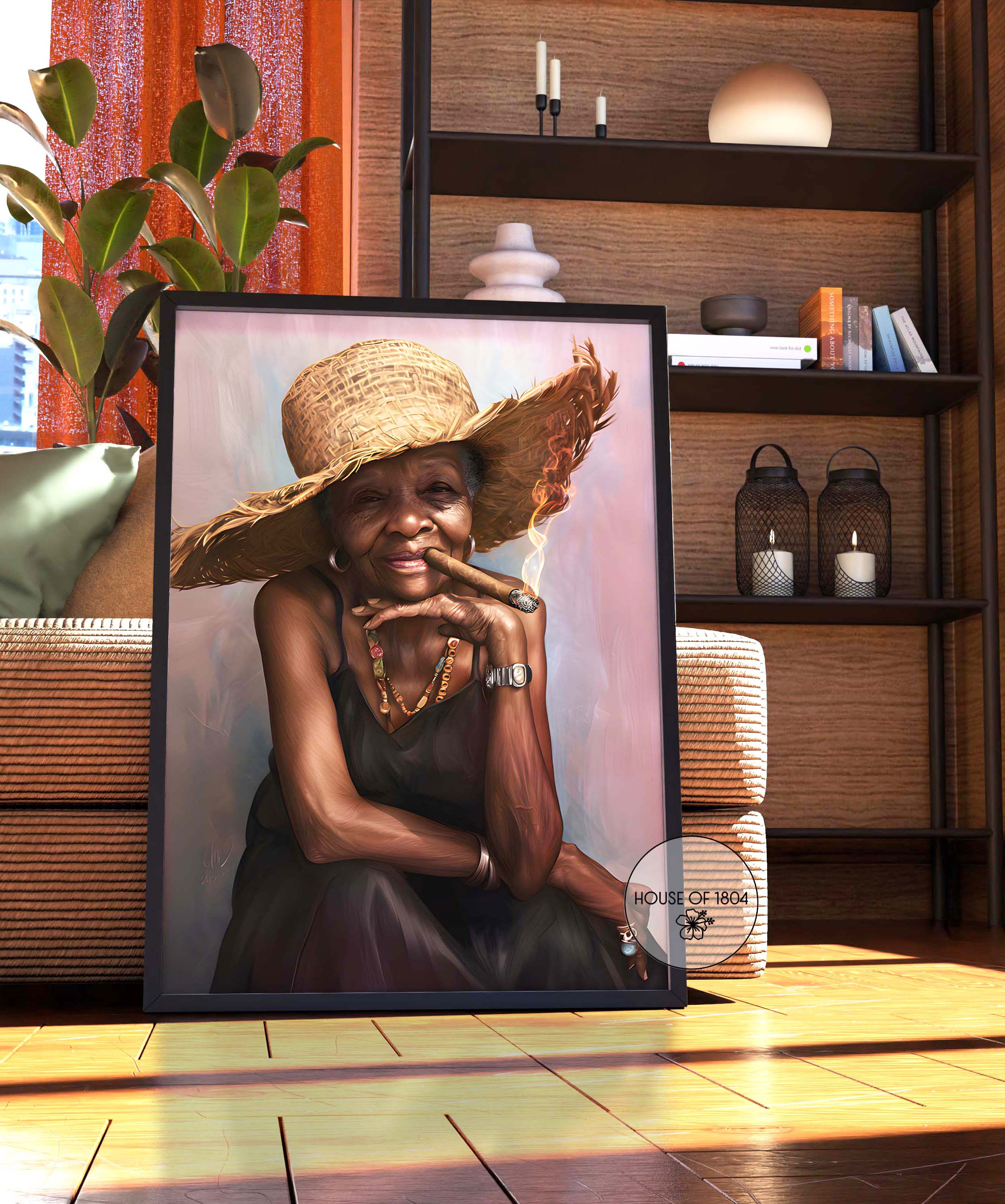 Black Woman Elder Art Print