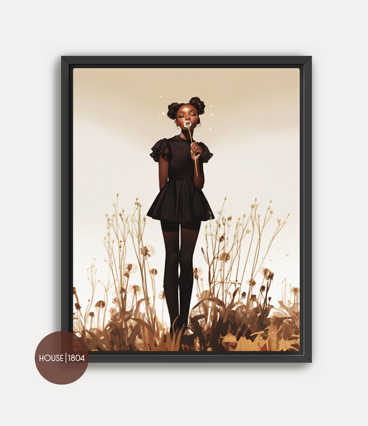 Dandelion Black Girl Wall Art