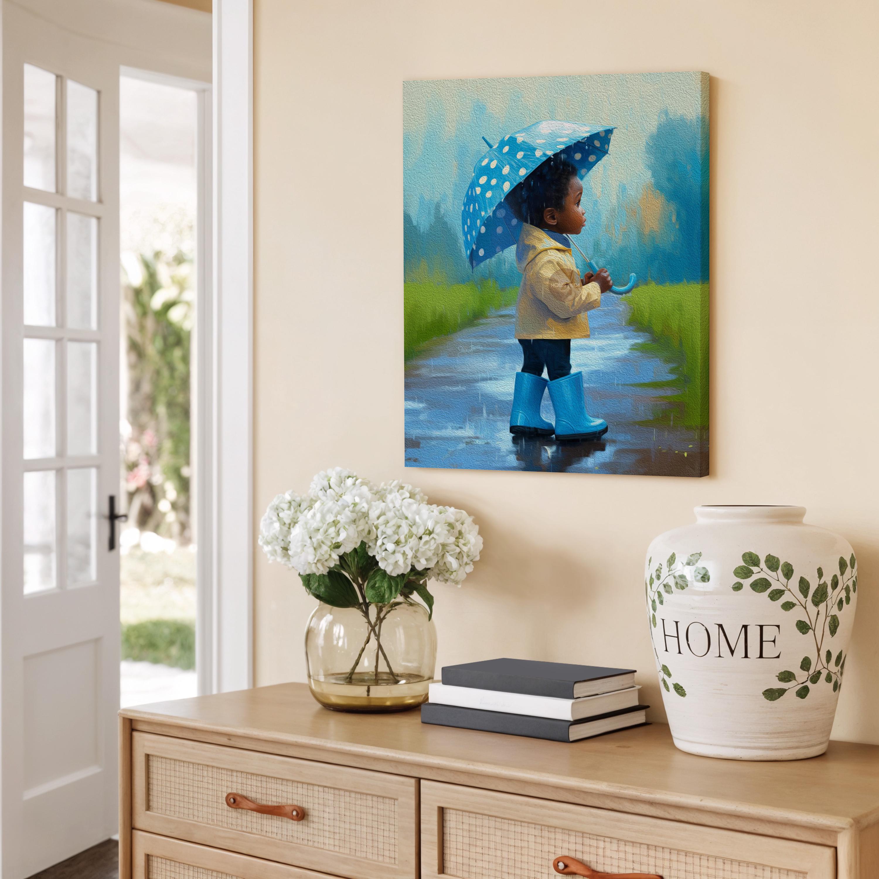 Black Boy Joy Art, Bold Nursery Canvas, Colorful Moody Kids