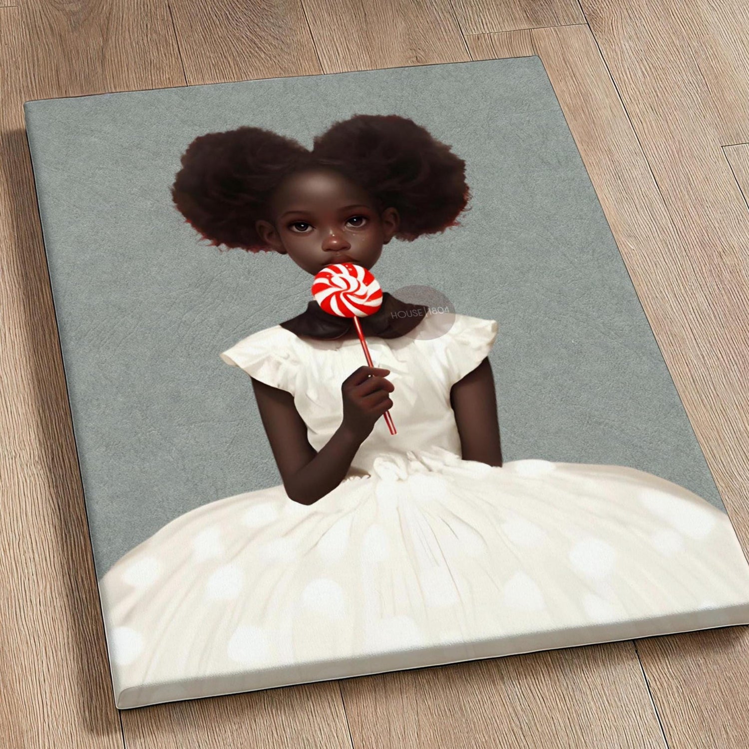 Black Kids Wall Art, Cute Black Girl Nursery Art, Black Toddler Room Art