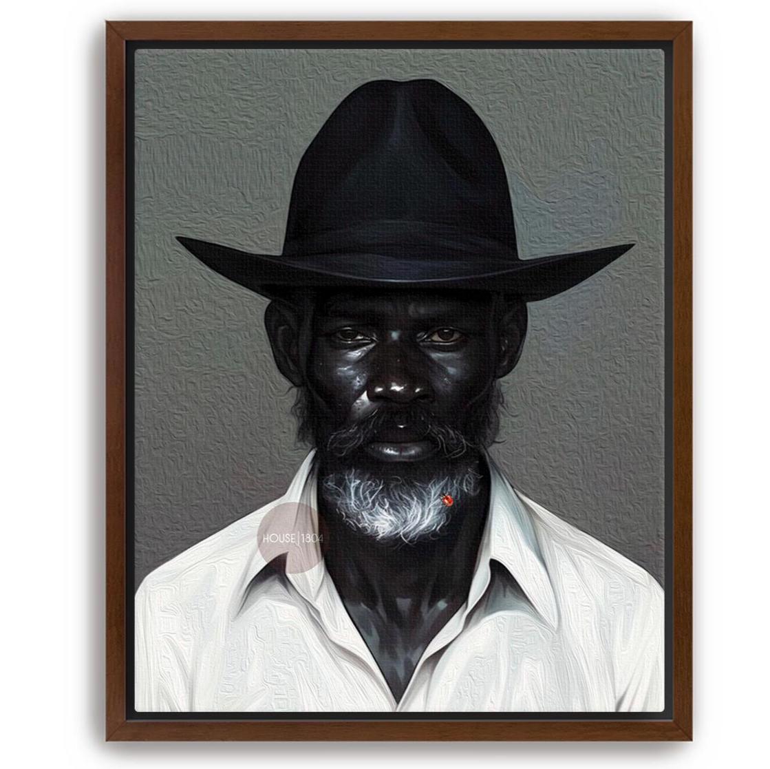 Black Man Gray Beard Canvas Art, Silver Fox Man Art Print, Gray Haired Man Art,  Black Man Art, Mature Art, African American Man Art