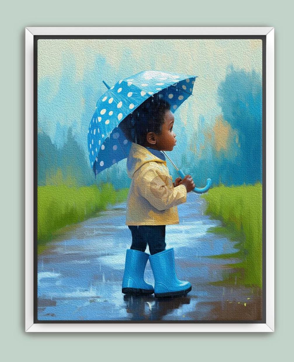 Black Boy Joy Art, Bold Nursery Canvas, Colorful Moody Kids