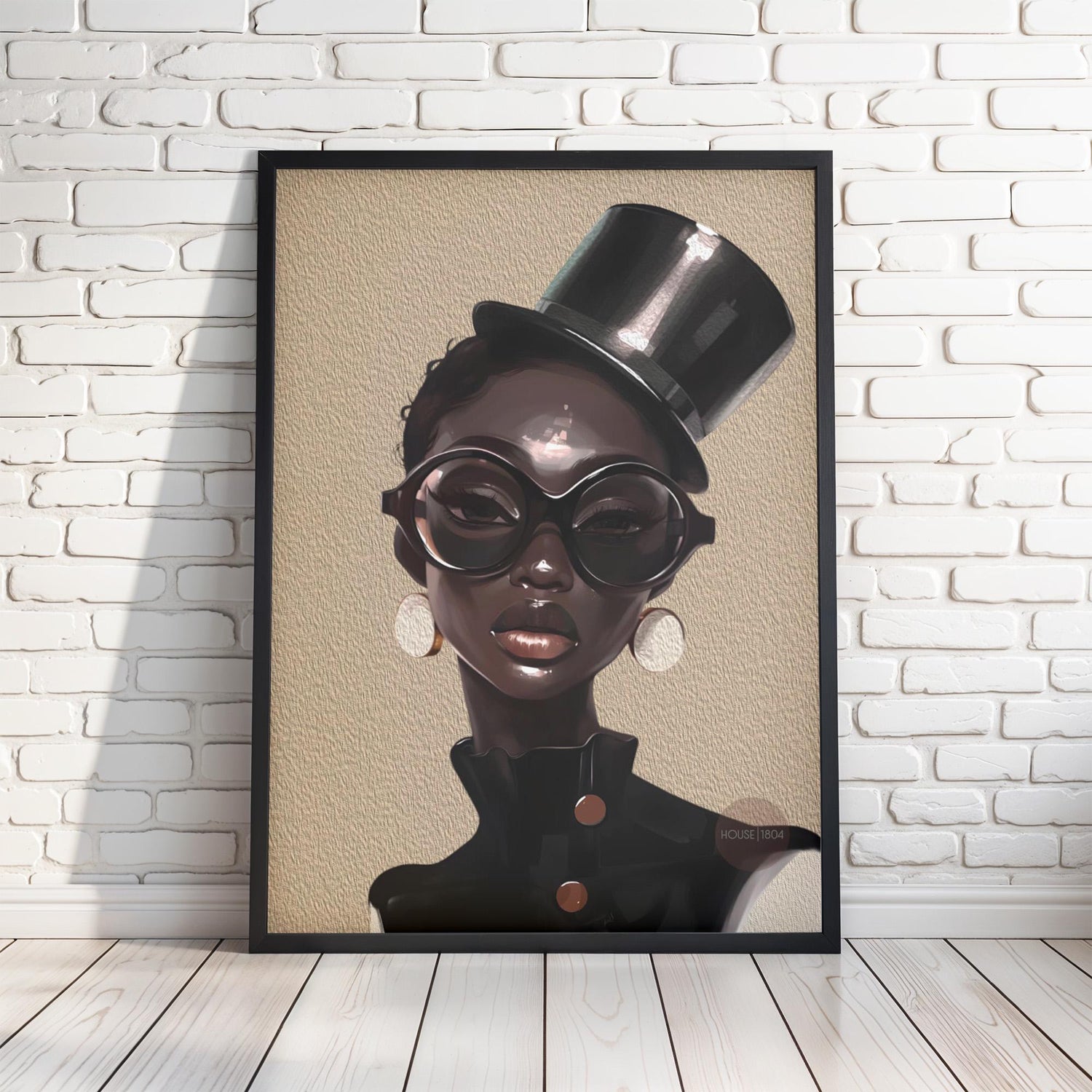 Abstract African American Fashion Artwork, Black Woman Fine Art