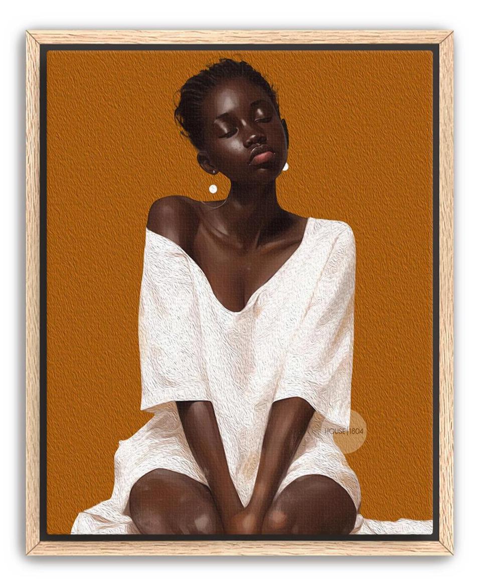 Black Woman Portrait Abstract Art Print: Bold Statement