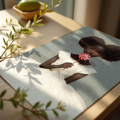 Black Kids Wall Art, Cute Black Girl Nursery Art, Black Toddler Room Art