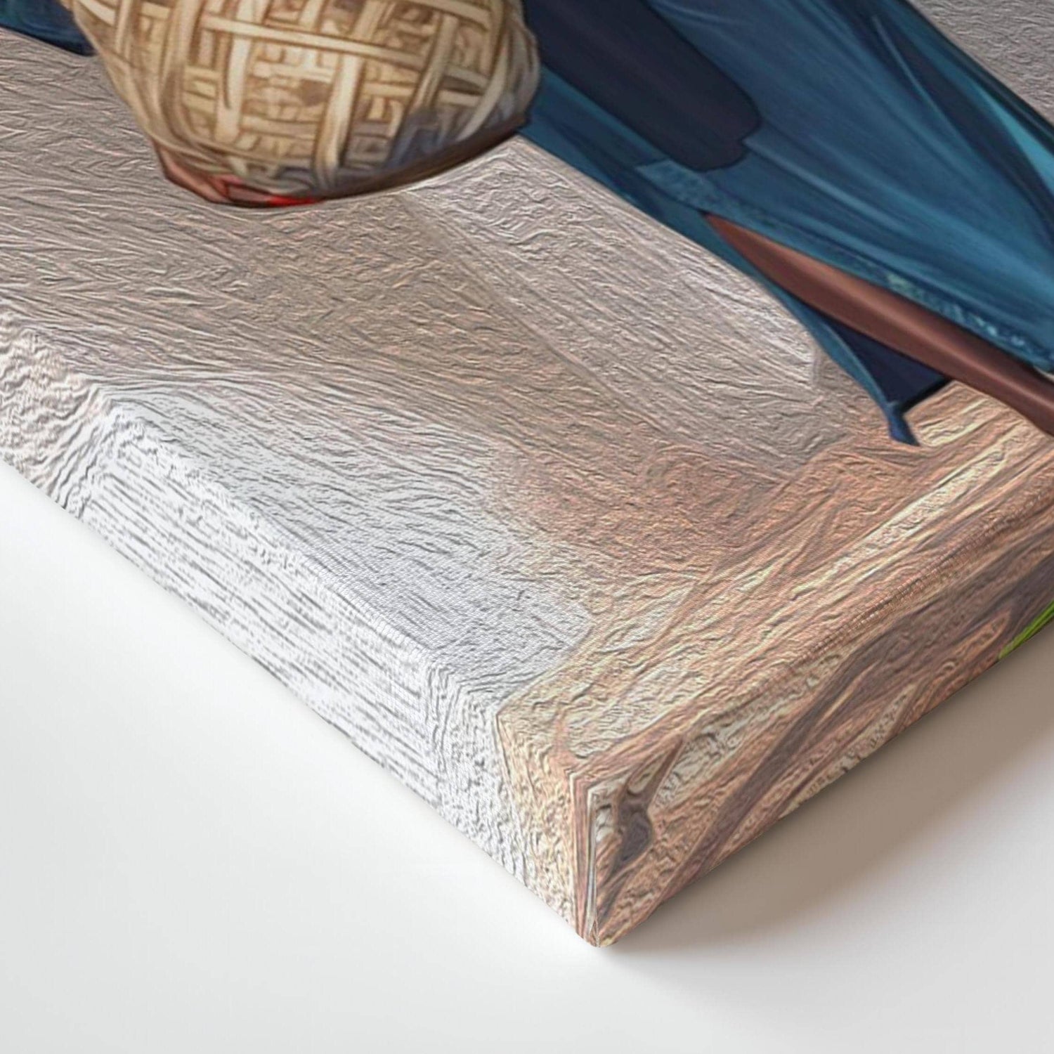 Black Woman Floral Canvas Art, Tropical Botanical Woman Portrait, Plant Lady with Flowers Canvas Art