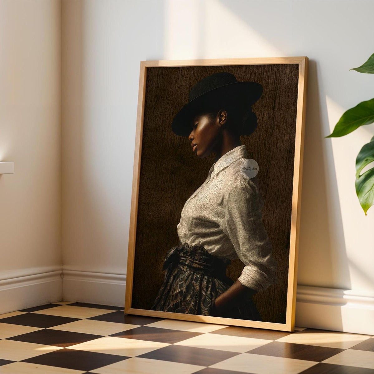 African American Woman Wall Art: Harlem Renaissance Style Canvas Print