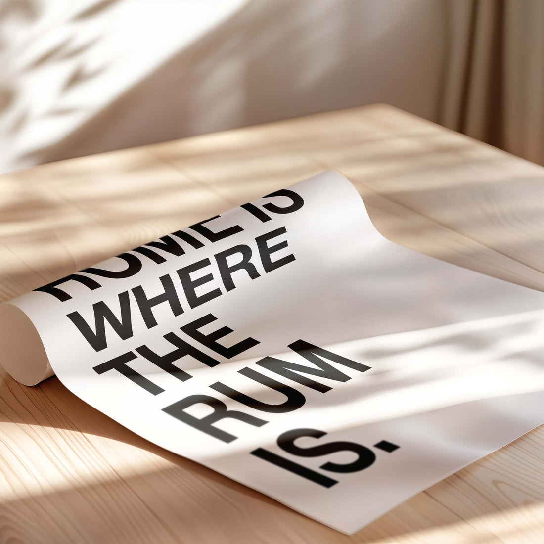 Home Bar Sign: Funny Rum Lover Art Print