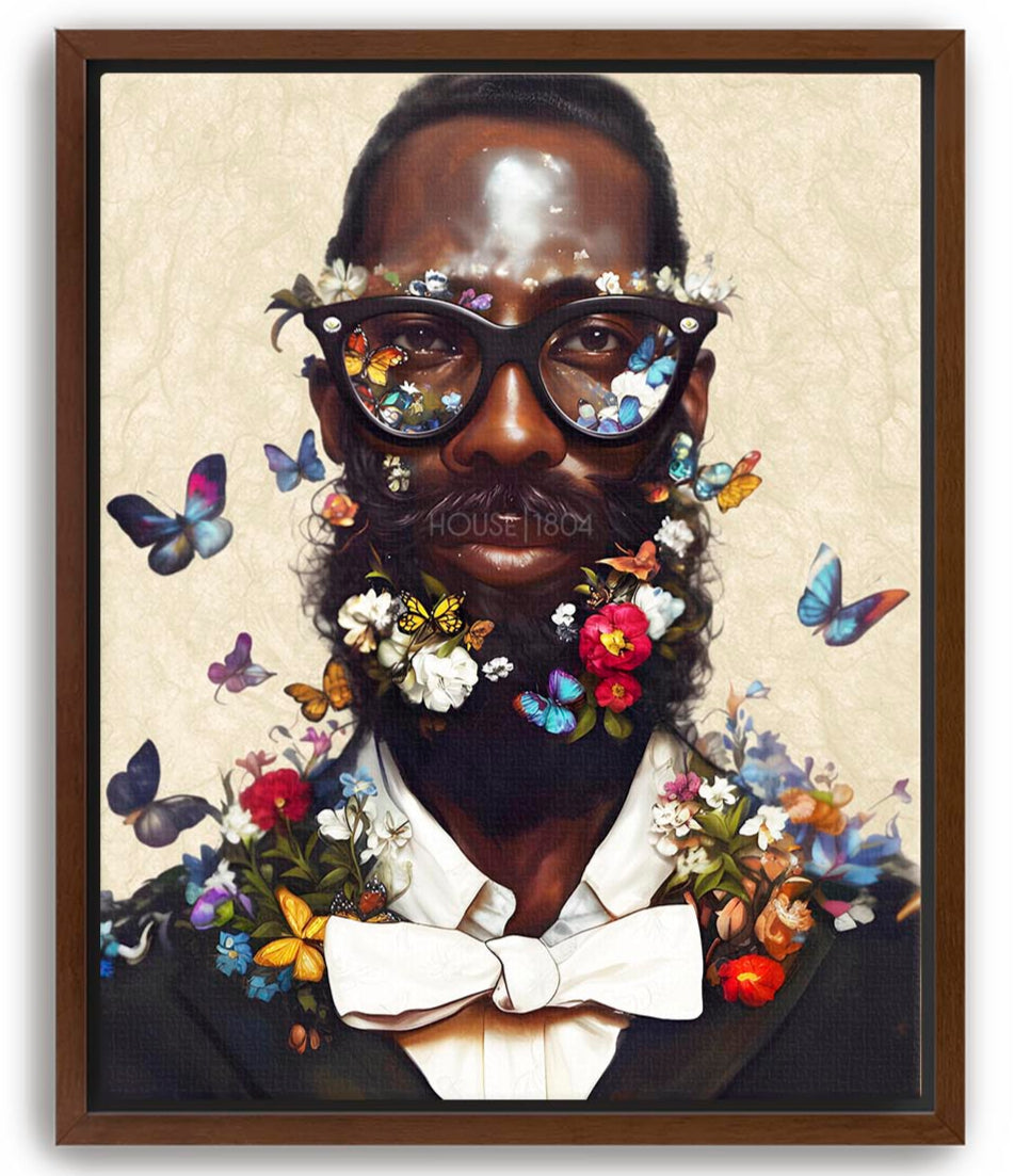 Modern Black Man Nerd Wall Art