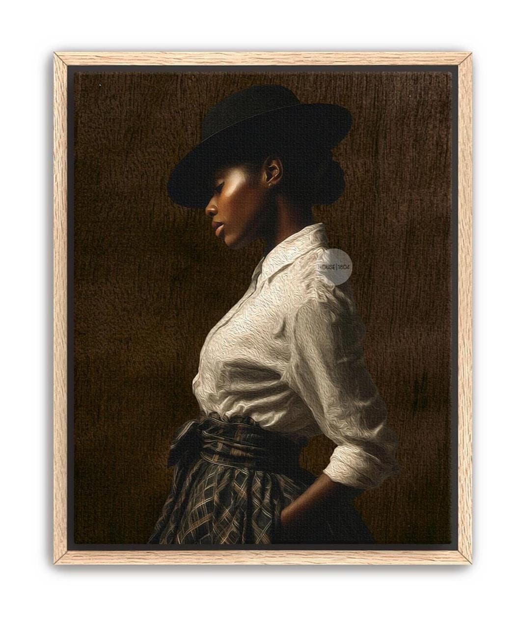 African American Woman Wall Art: Harlem Renaissance Style Canvas Print
