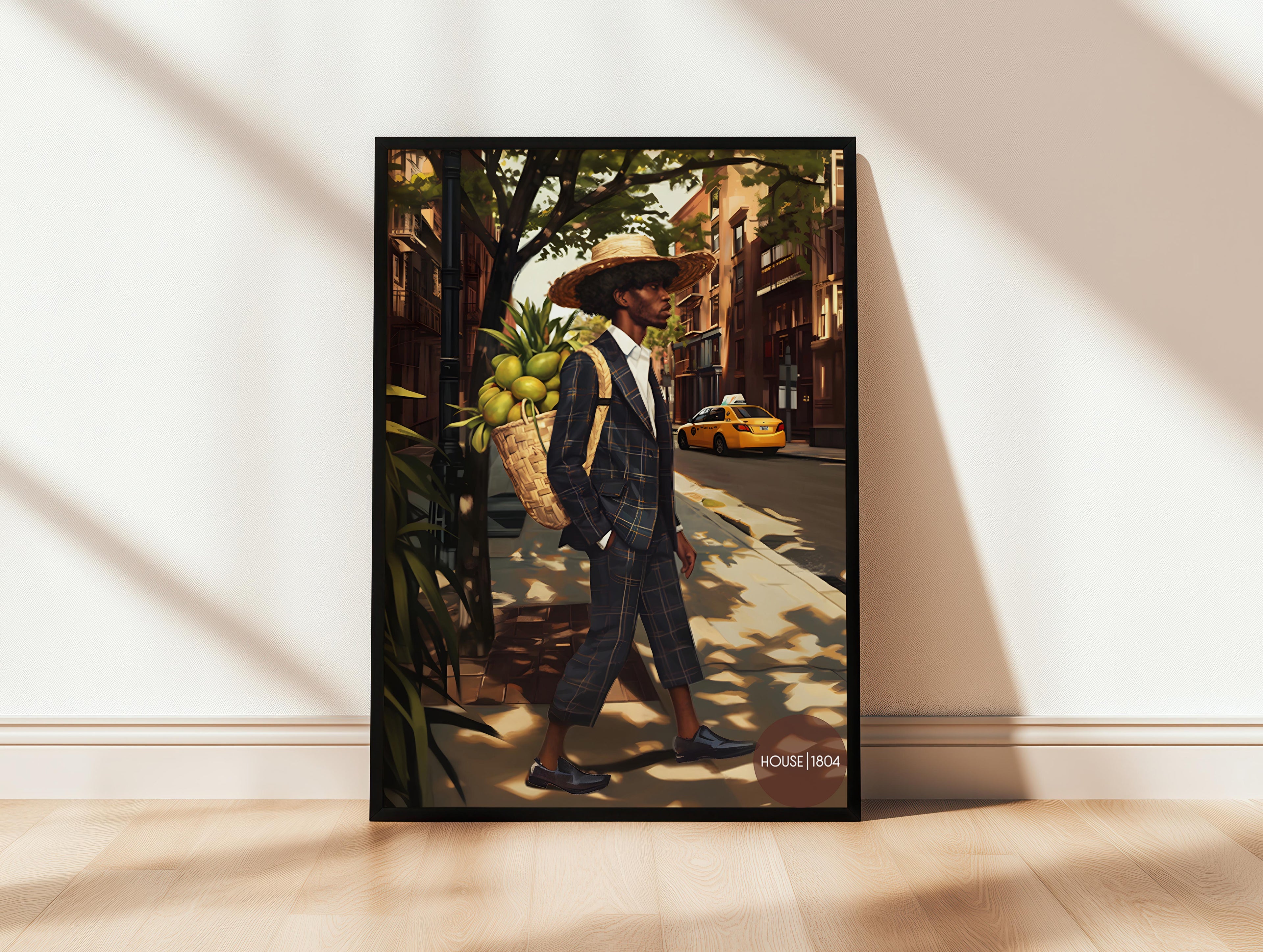 Black Man in Suit Urban Canvas Art Prints
