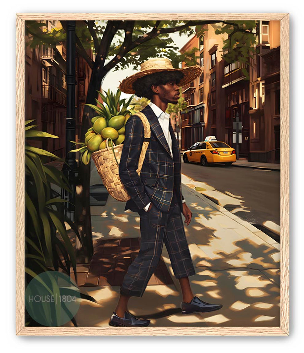 Black Man in Suit Urban Canvas Art Prints