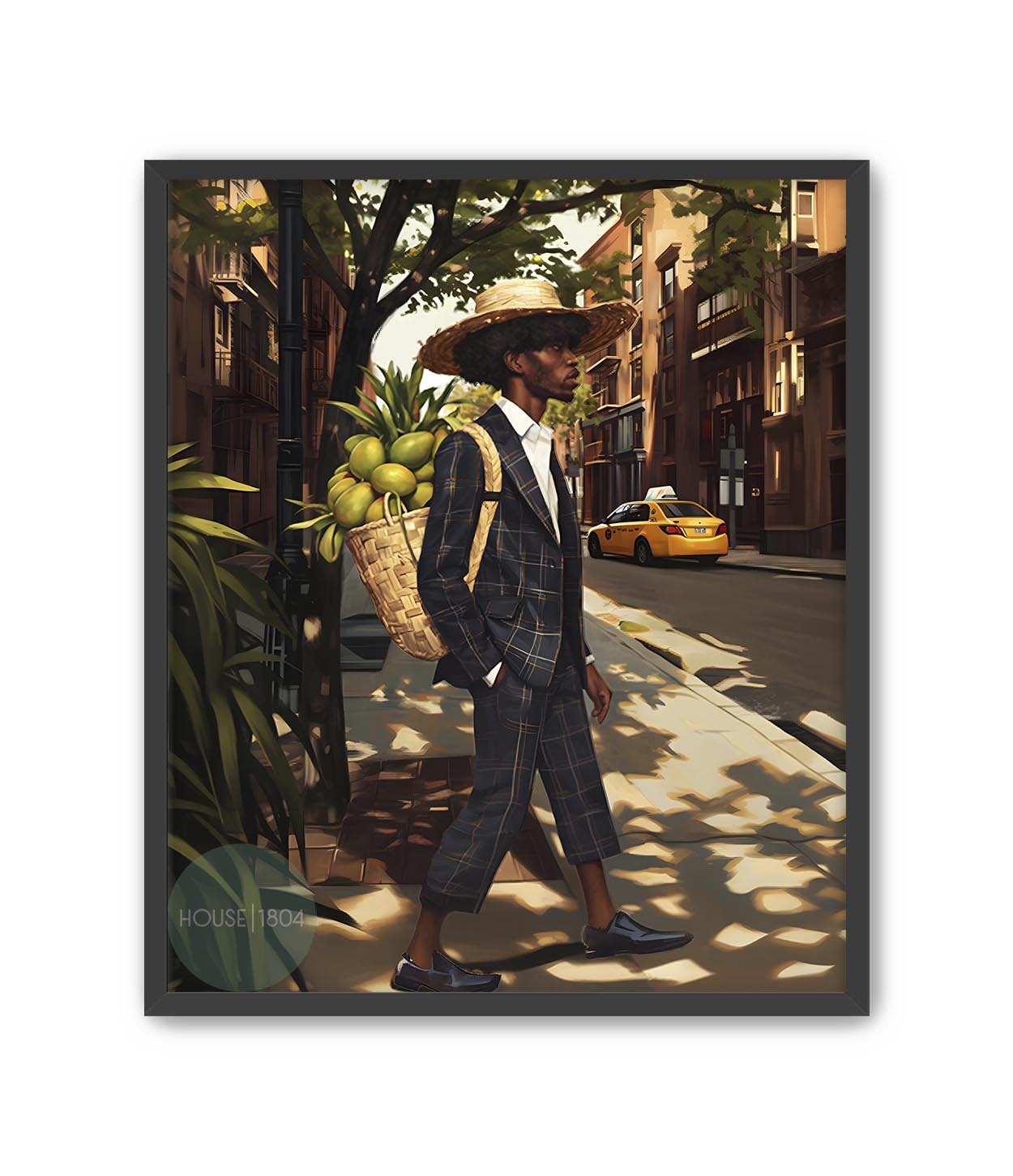 Black Man in Suit Urban Canvas Art Prints