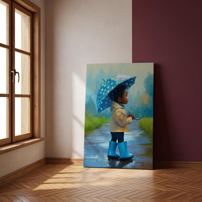 Black Boy Joy Art, Bold Nursery Canvas, Colorful Moody Kids