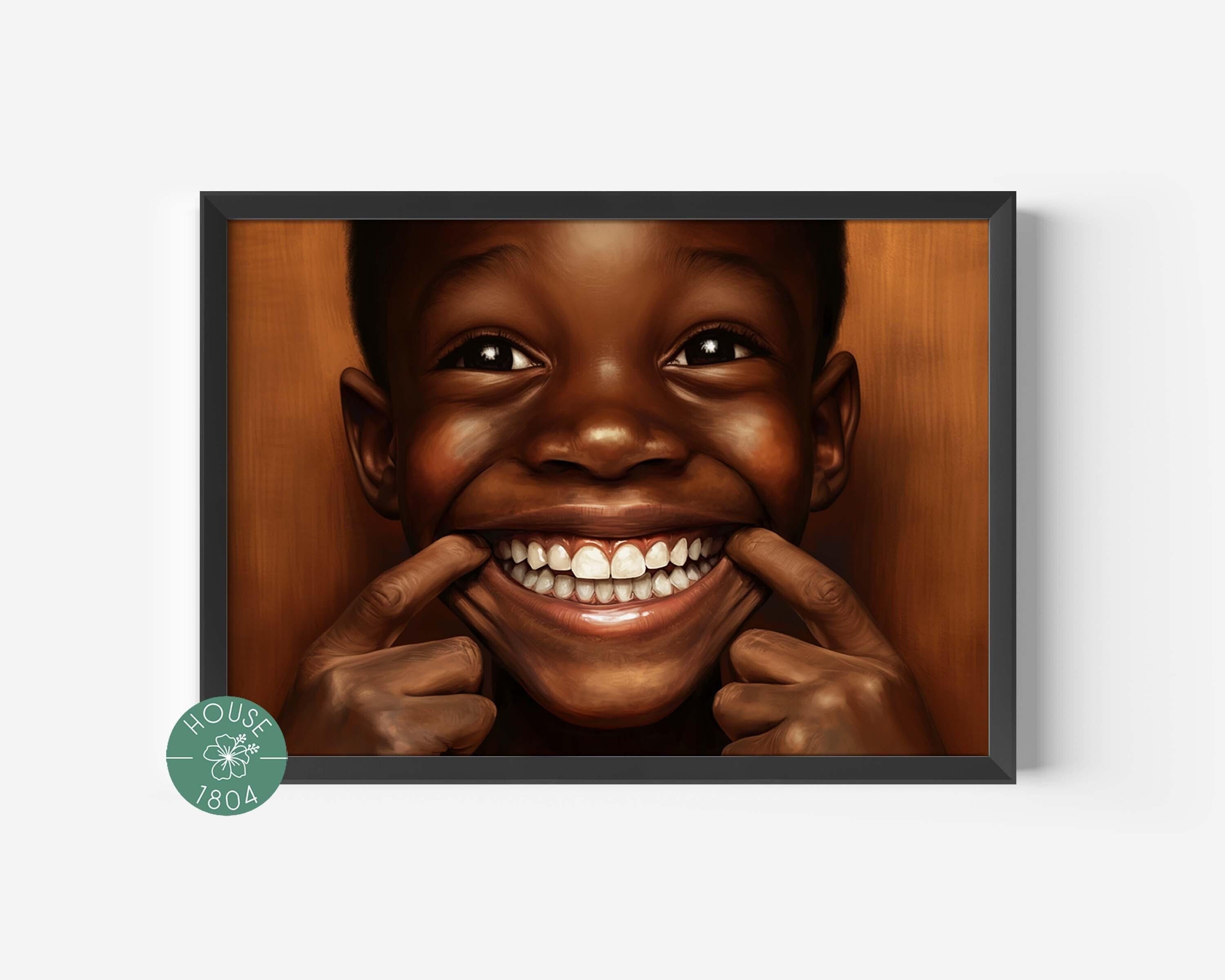 Black Boy Joy Wall Art, Black Boy Art Print, Black Art Print, Black Boho Wall Art, Black Art Canvas Wall Art, Kids Room Wall Art, Kids Art