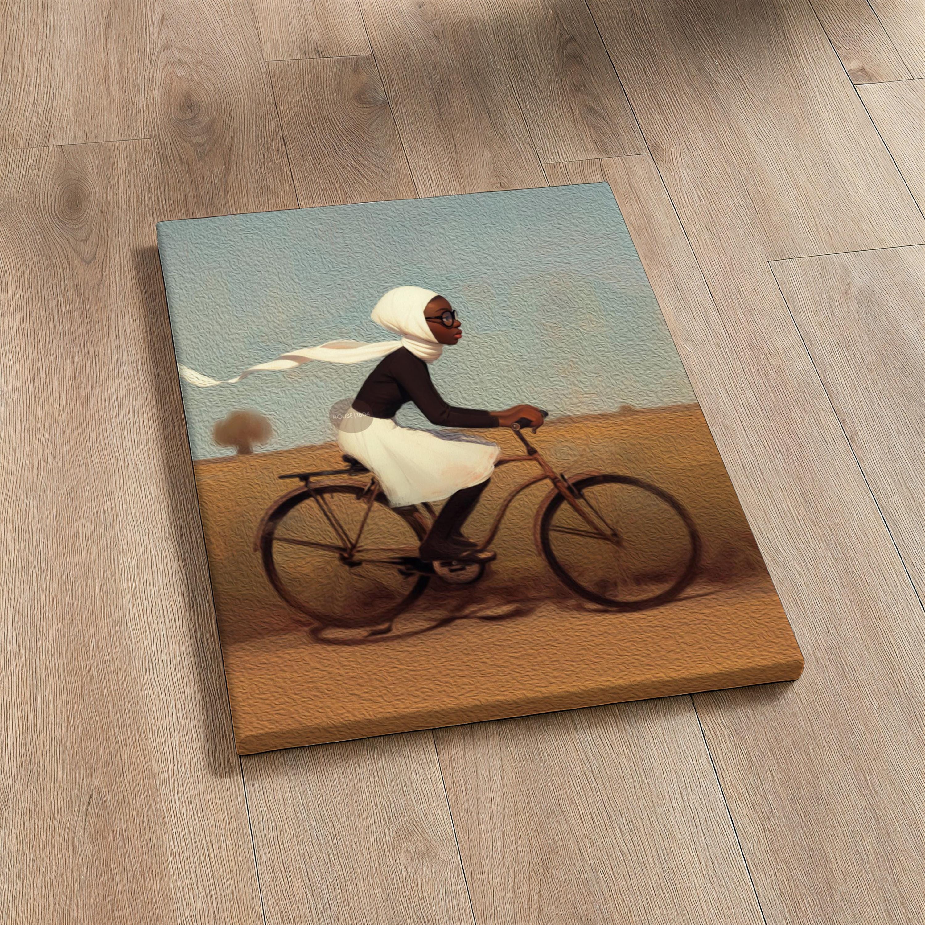 Whimsical Black Girl Framed Canvas Art