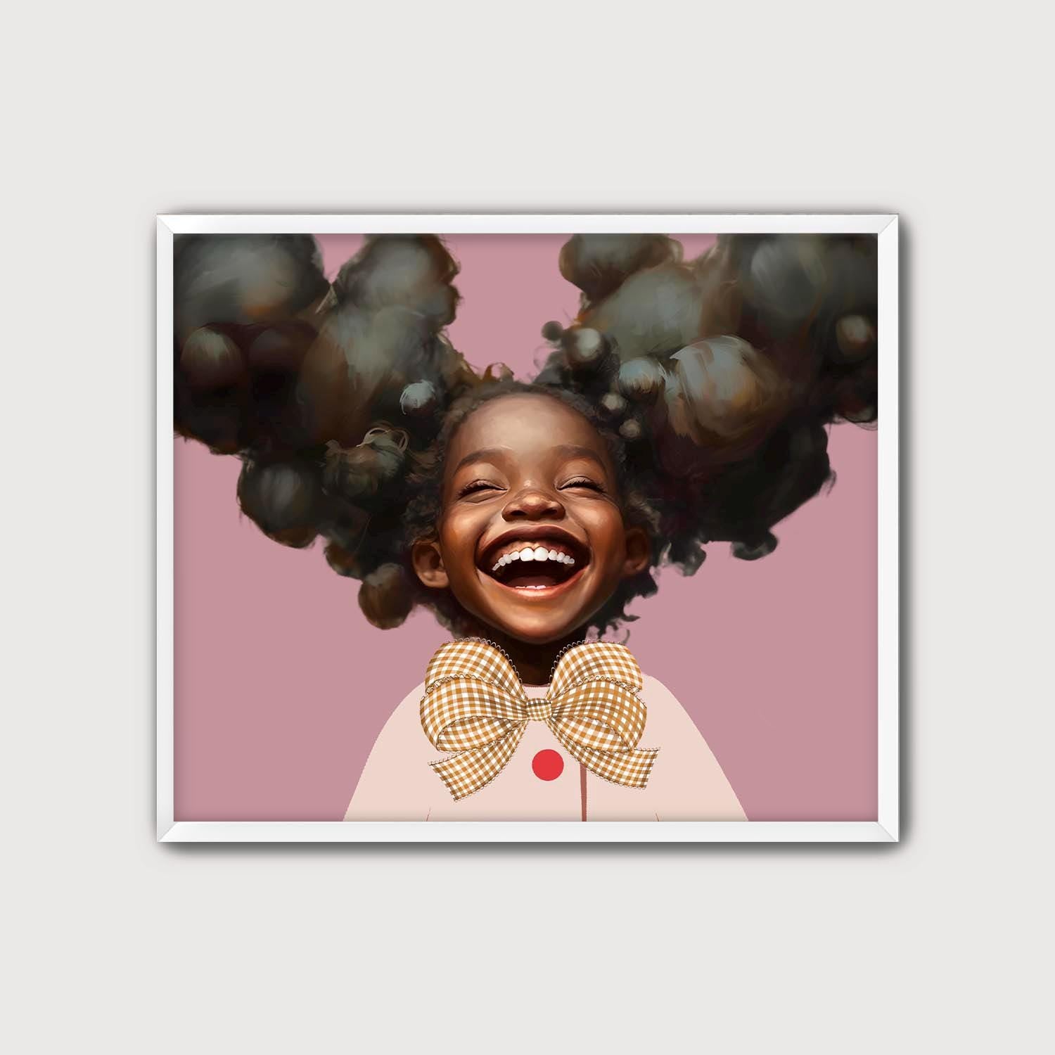 Black Girl Art, Black Child Art, Black Girl Magic, African American Nursery Wall Art, Black Girl Portrait, Black Children Art, Nursery Art