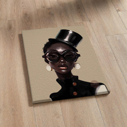 Abstract African American Fashion Artwork, Black Woman Fine Art