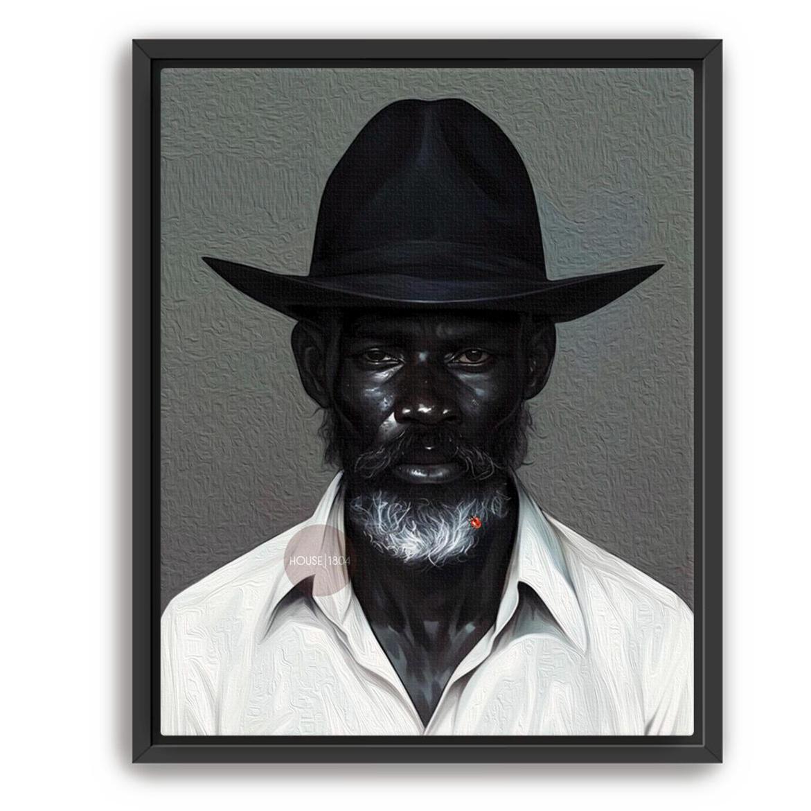 Black Man Gray Beard Canvas Art, Silver Fox Man Art Print, Gray Haired Man Art,  Black Man Art, Mature Art, African American Man Art