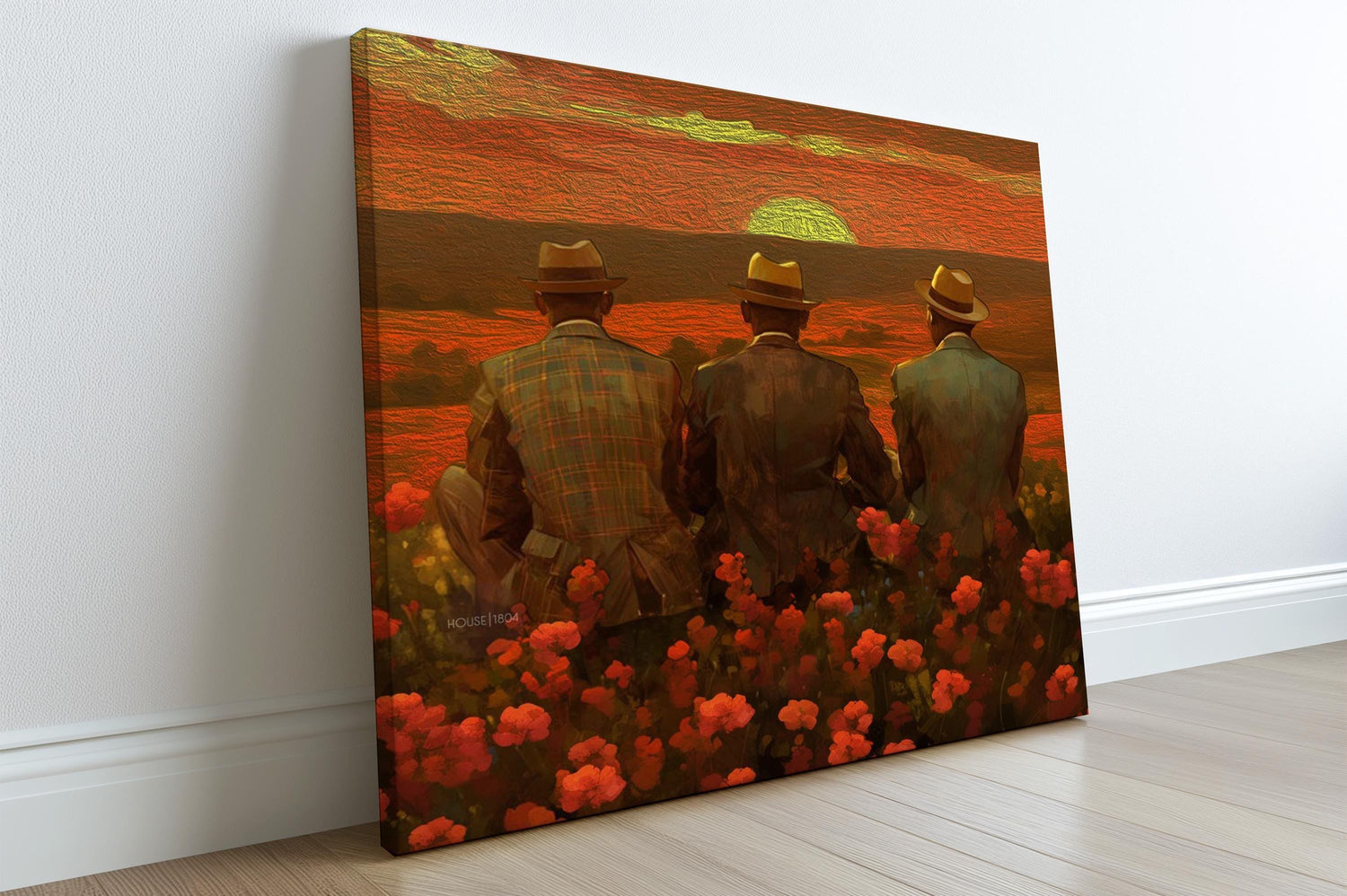 African American Man Canvas, Black Brothers Art, Black Men Wall Art, Brotherhood Art Print, Vintage Style Brotherhood Portrait