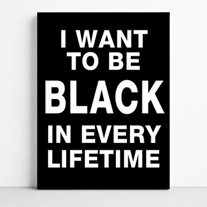 Minimalist Typography Print, Black and Proud