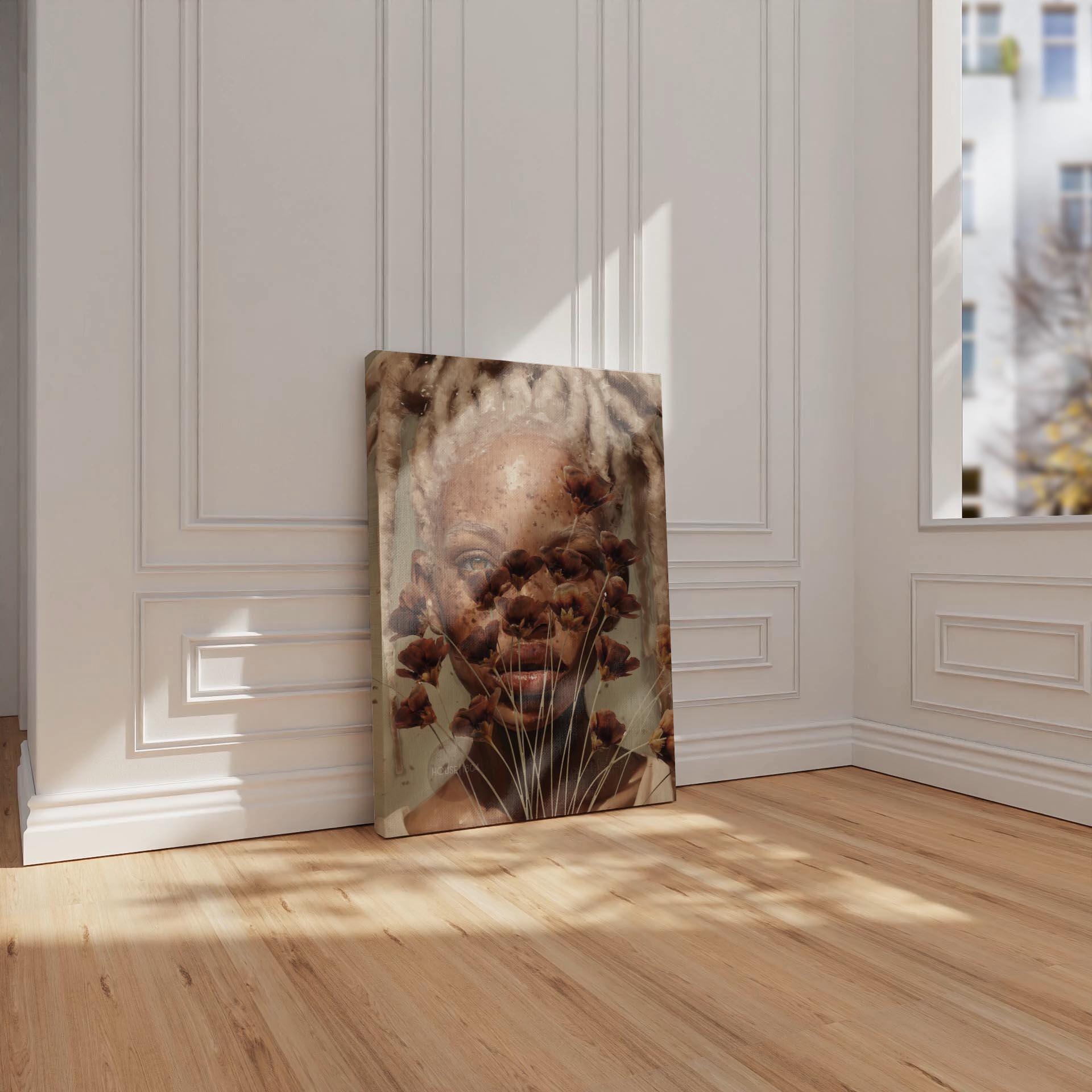 Black Woman Locs Artwork: Modern African American Print