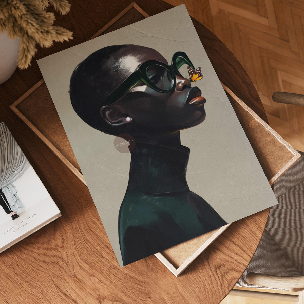 Black Woman Art Print Neutral Afrocentric Canvas Beige Luxury Art