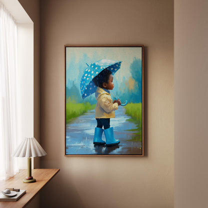 Black Boy Joy Art, Bold Nursery Canvas, Colorful Moody Kids