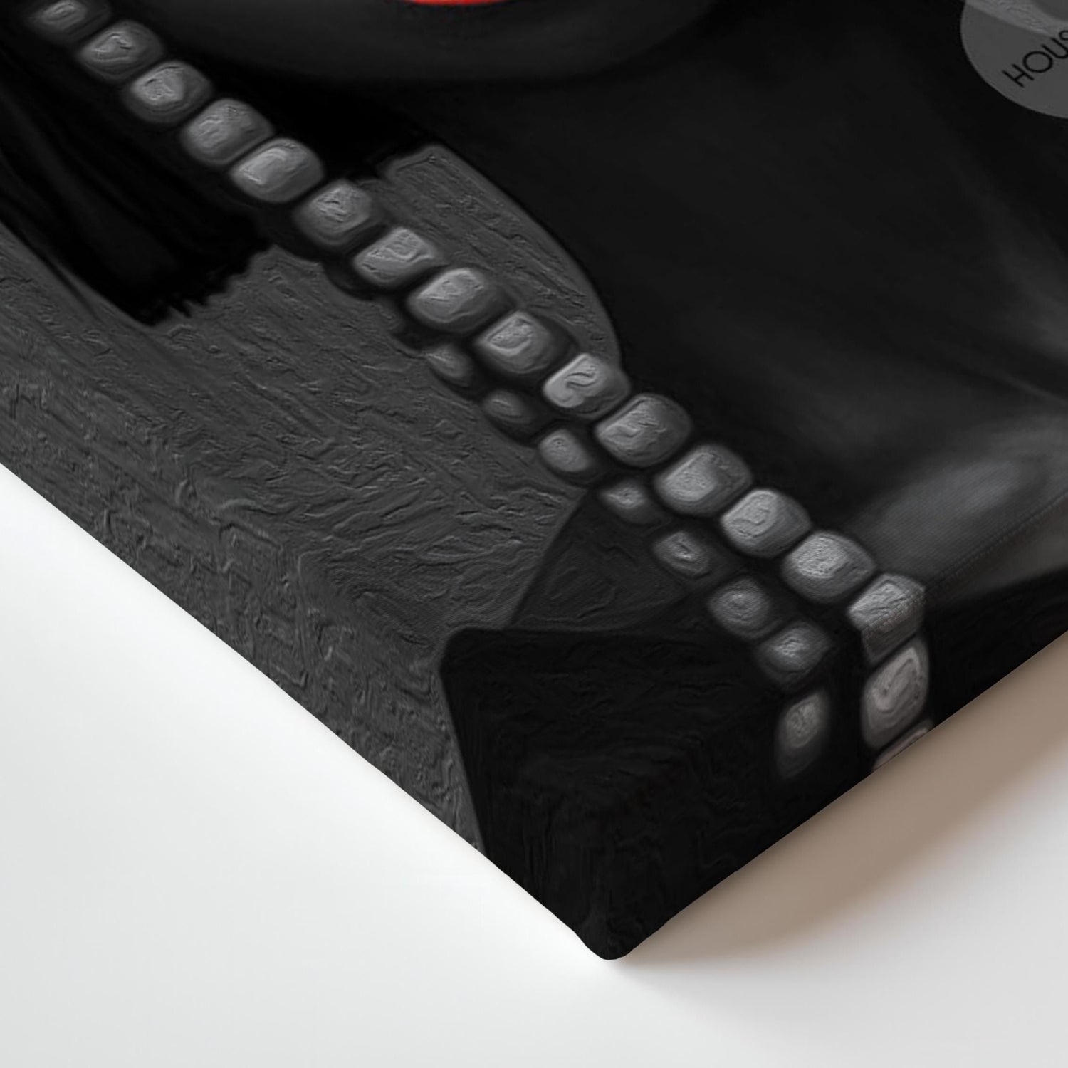 Black and White Afrocentric Woman Canvas Art