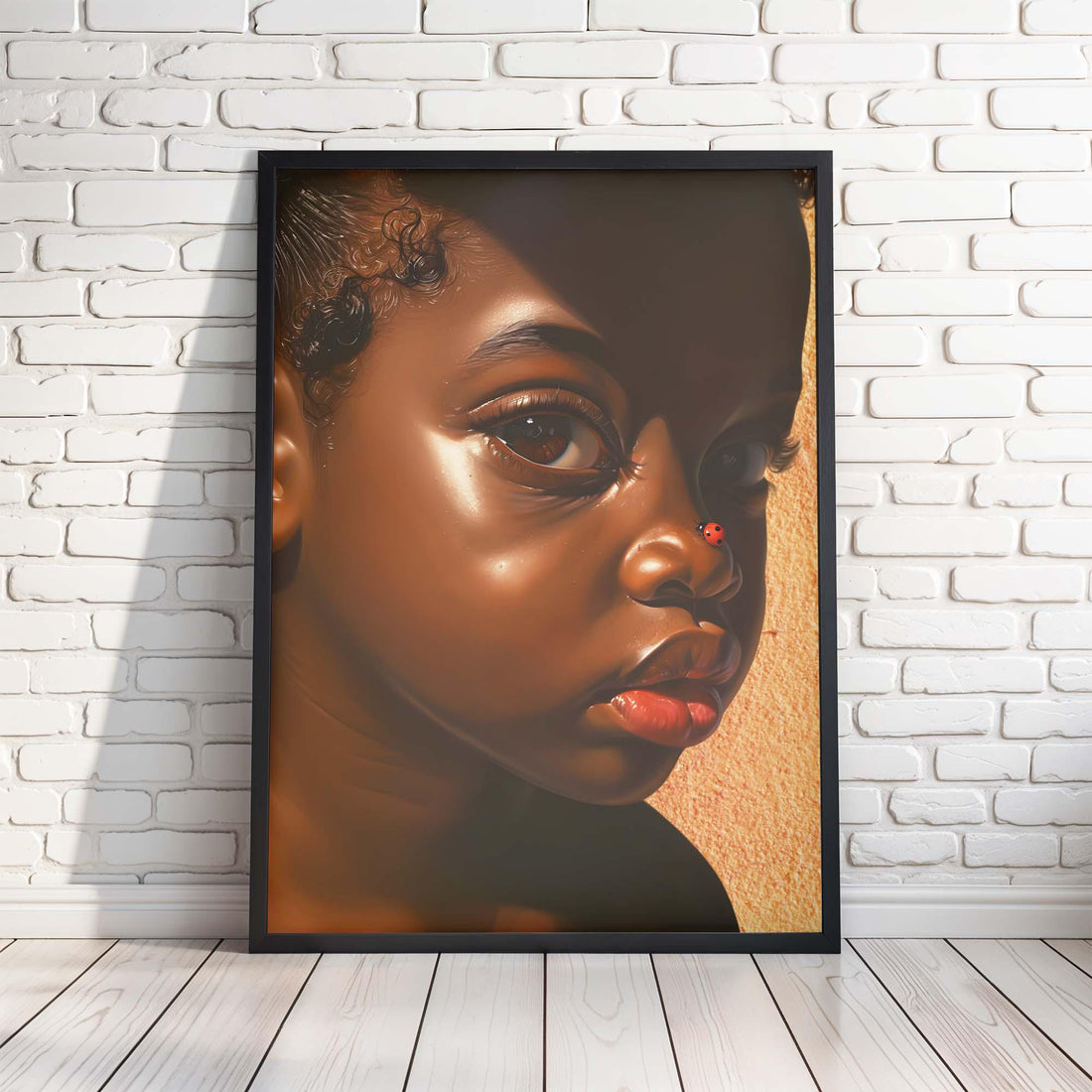 Black Girl Canvas Wall Art Prints, Little Black Girl Wall, Black Baby Girl Nursery, Black Girl Portrait, Black Child Poster, House of 1804