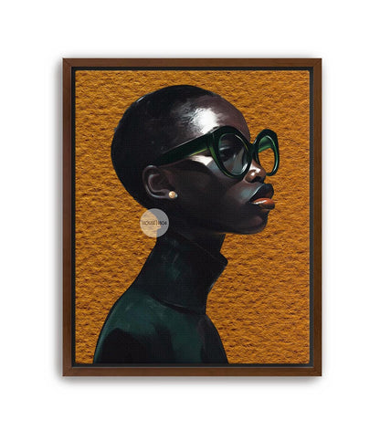 Black Woman Wall Art – Melanin Canvas Print | Bold Yellow Color Decor