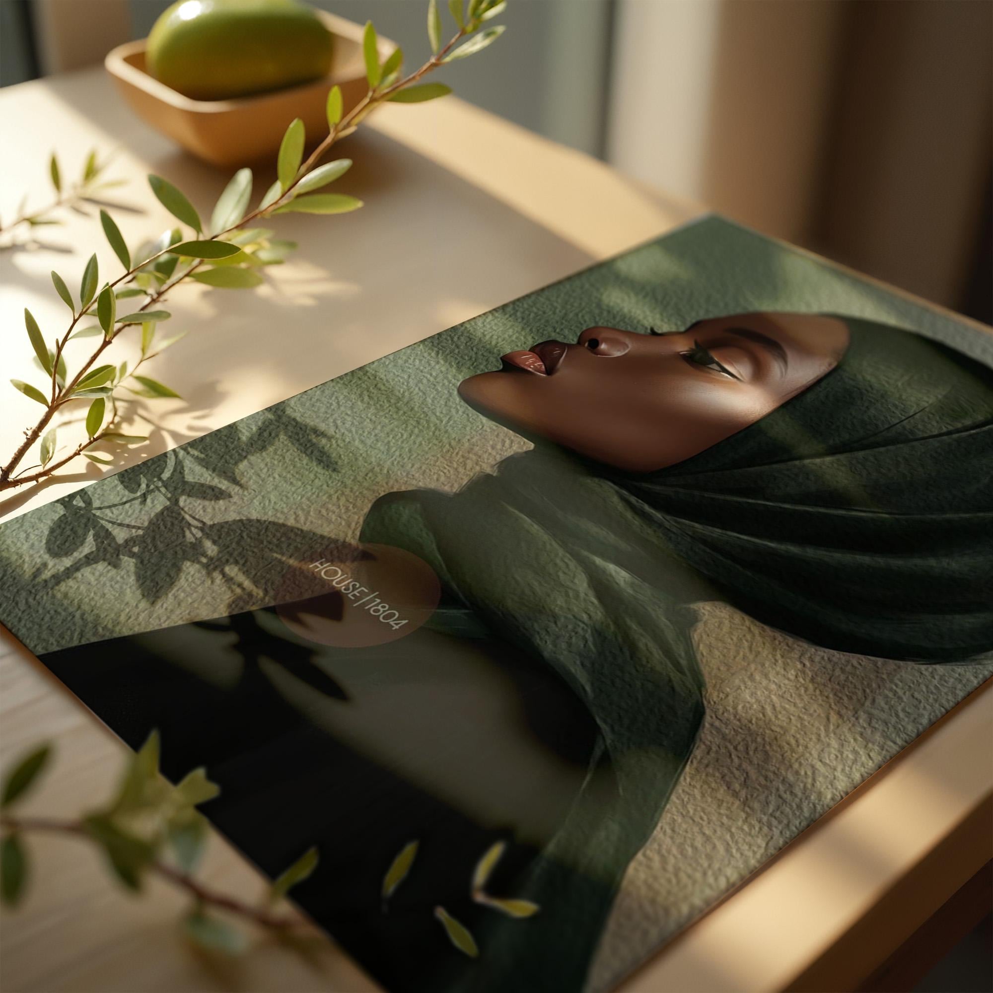 Muslim Black Woman Canvas Art Modern