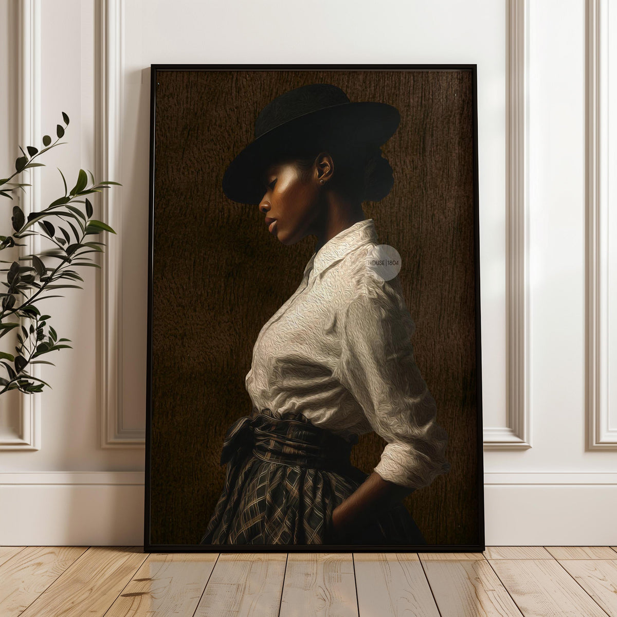 African American Woman Wall Art: Harlem Renaissance Style Canvas Print