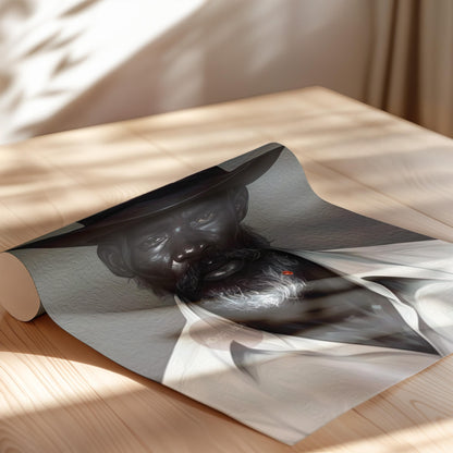 Black Man Gray Beard Canvas Art, Silver Fox Man Art Print, Gray Haired Man Art,  Black Man Art, Mature Art, African American Man Art