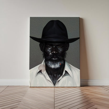 Black Man Gray Beard Canvas Art, Silver Fox Man Art Print, Gray Haired Man Art,  Black Man Art, Mature Art, African American Man Art