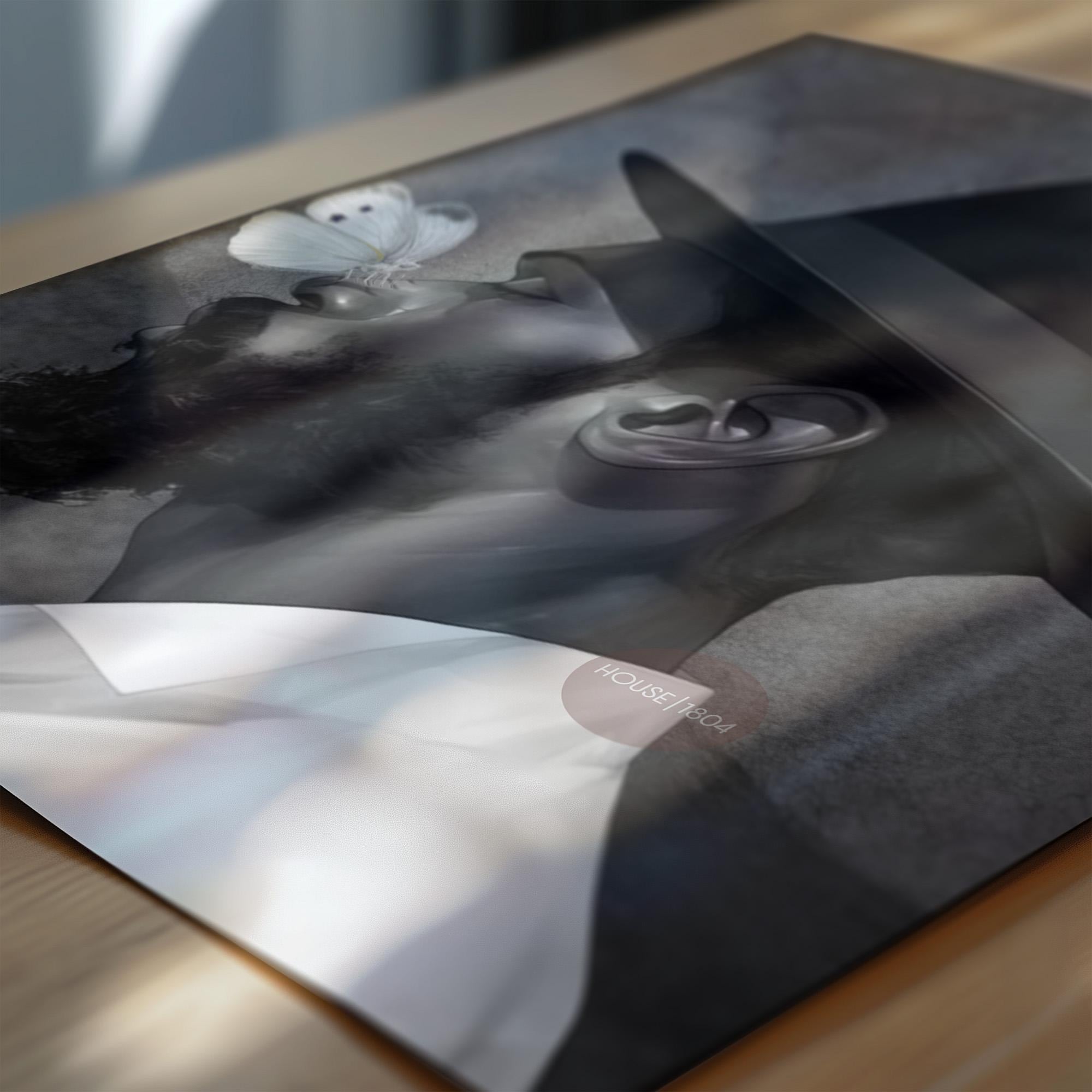 African American Man Portrait Print: Black White Modern Canvas Art
