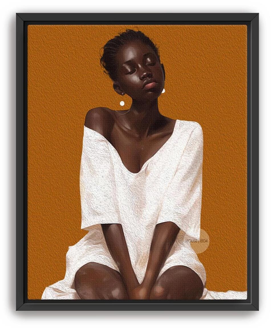 Black Woman Portrait Abstract Art Print: Bold Statement