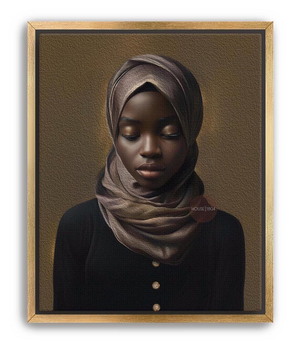 Muslim Woman Artwork, Islamic Wall Art Print, Faith Inspired Home Decor