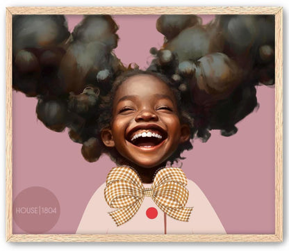 Black Girl Art, Black Child Art, Black Girl Magic, African American Nursery Wall Art, Black Girl Portrait, Black Children Art, Nursery Art