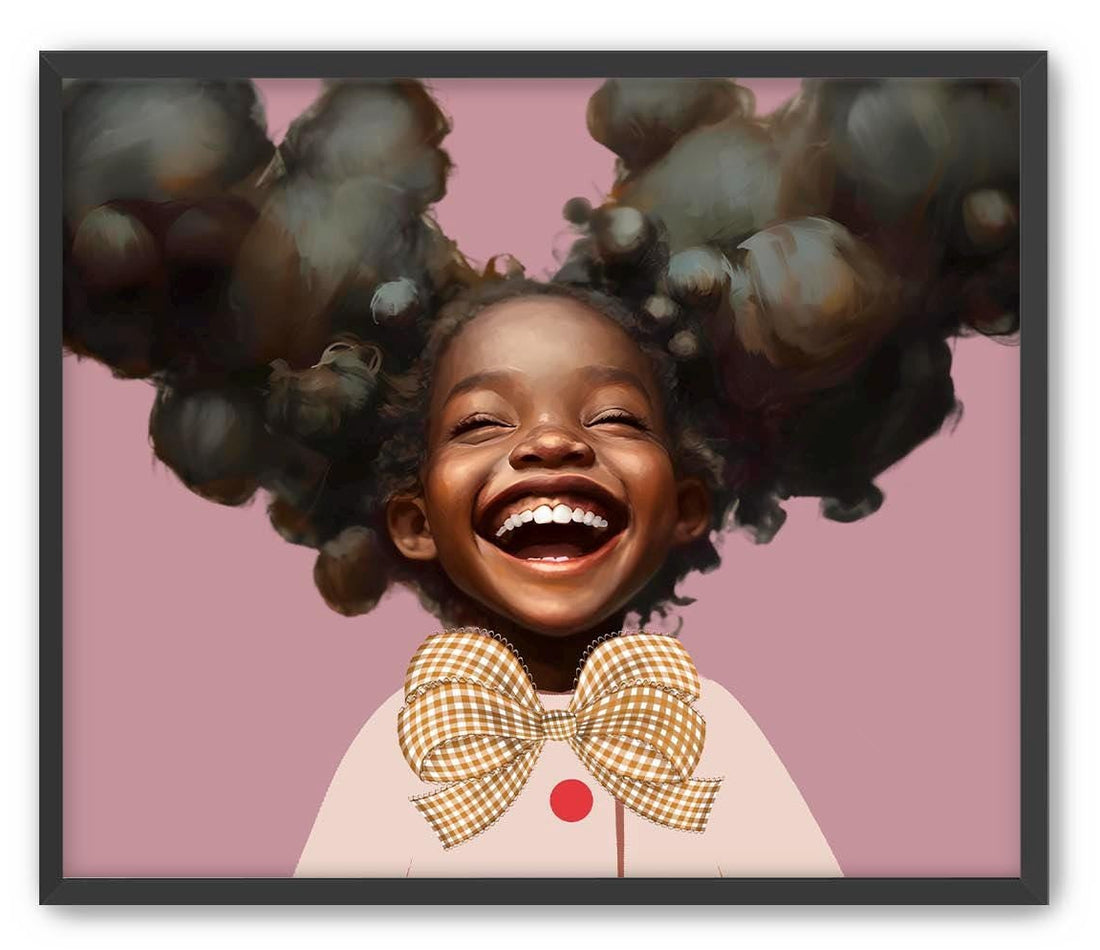 Black Girl Art, Black Child Art, Black Girl Magic, African American Nursery Wall Art, Black Girl Portrait, Black Children Art, Nursery Art