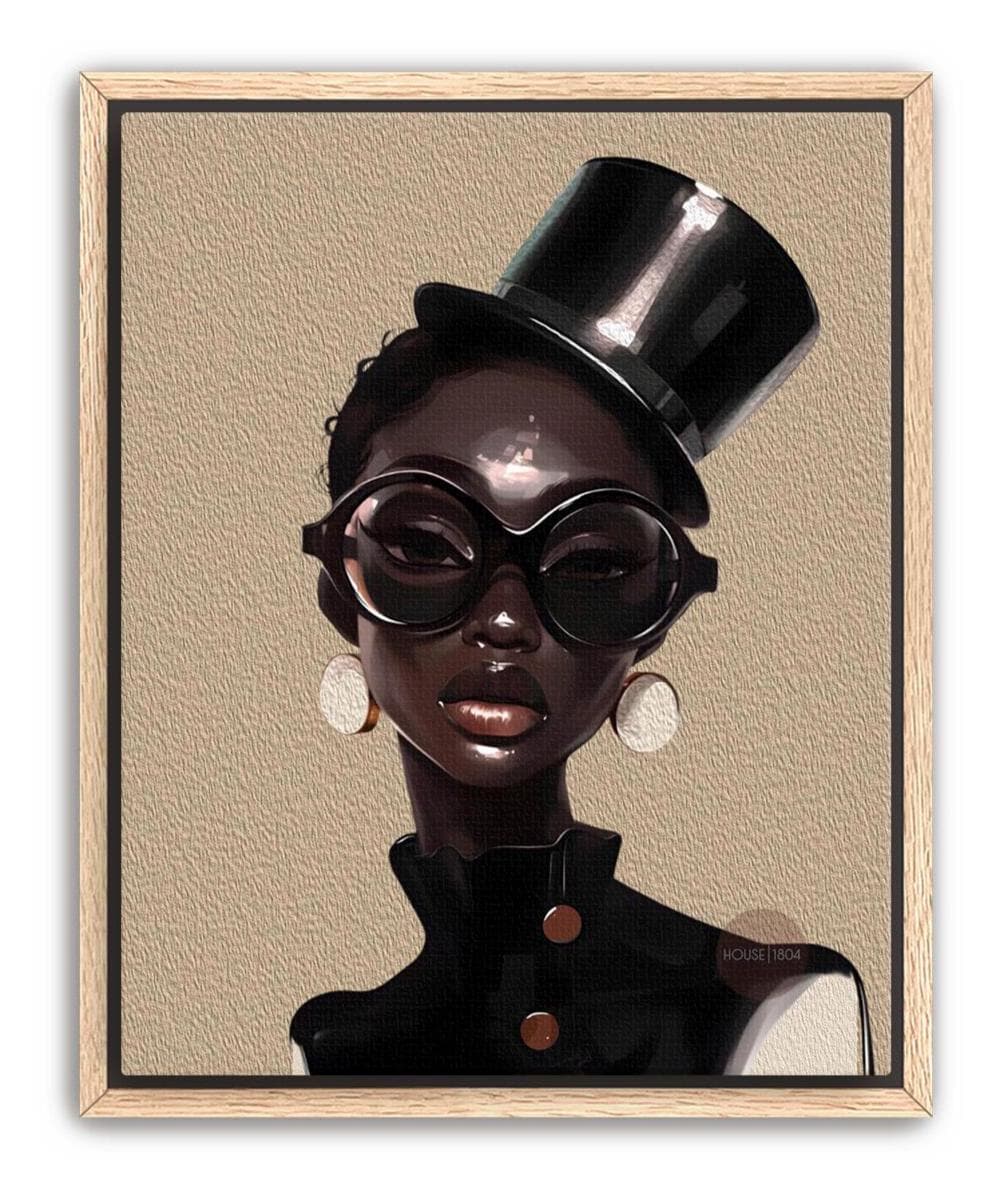 Abstract African American Fashion Artwork, Black Woman Fine Art