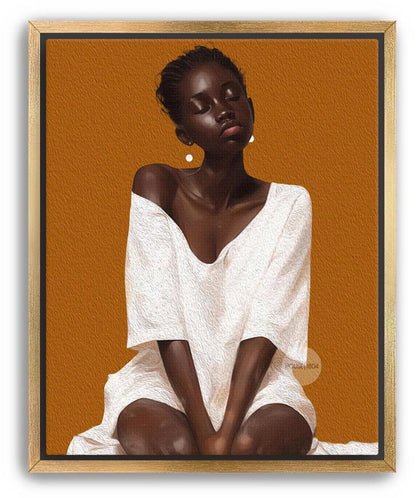 Black Woman Portrait Abstract Art Print: Bold Statement