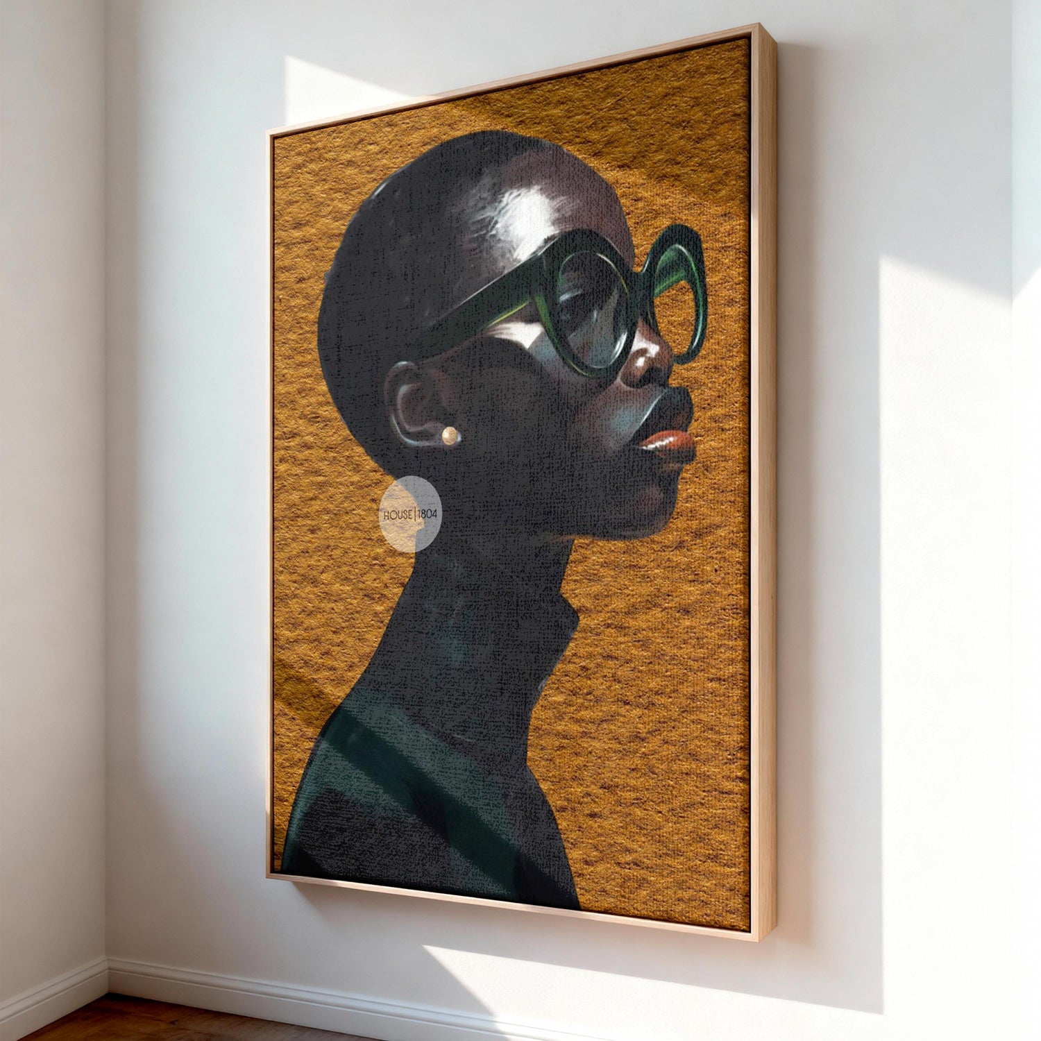 Black Woman Wall Art – Melanin Canvas Print | Bold Yellow Color Decor