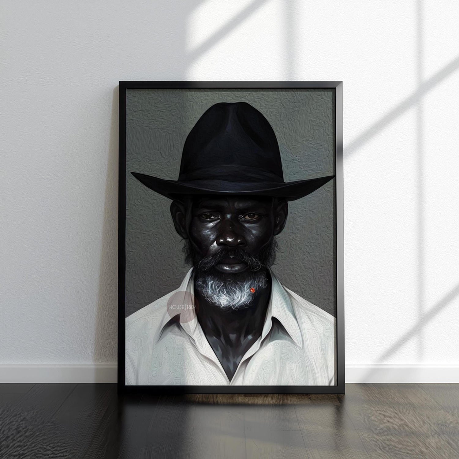 Black Man Gray Beard Canvas Art, Silver Fox Man Art Print, Gray Haired Man Art,  Black Man Art, Mature Art, African American Man Art