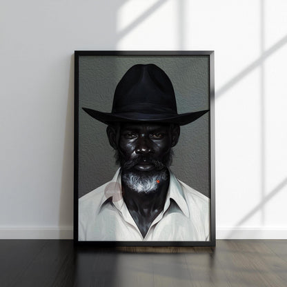 Black Man Gray Beard Canvas Art, Silver Fox Man Art Print, Gray Haired Man Art,  Black Man Art, Mature Art, African American Man Art