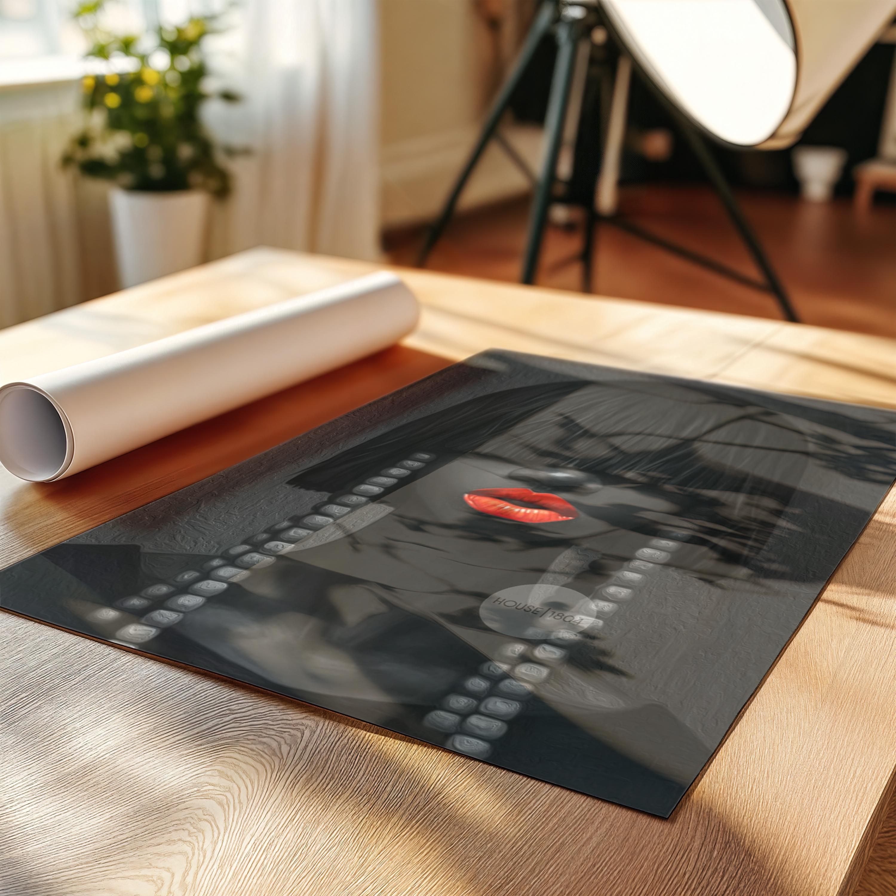 Black and White Afrocentric Woman Canvas Art