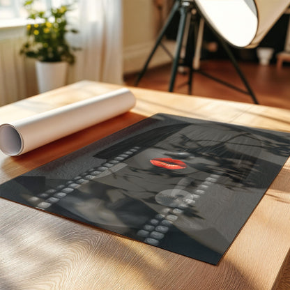 Black and White Afrocentric Woman Canvas Art