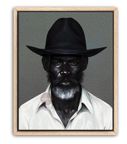 Black Man Gray Beard Canvas Art, Silver Fox Man Art Print, Gray Haired Man Art,  Black Man Art, Mature Art, African American Man Art